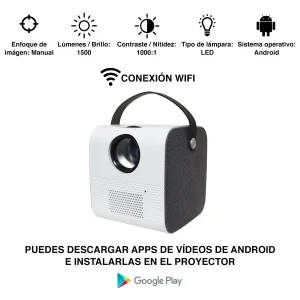 Mini Proyector Portátil Q3 Android HD Blanco
